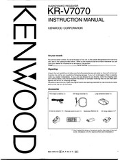 Kenwood KR-V7070 Instruction Manual
