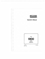 Fluke 5100 Series Operator's Manual
