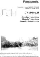 Panasonic CY-VM5899U Operating Instructions Manual