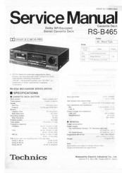 Technics RS-B465 Service Manual