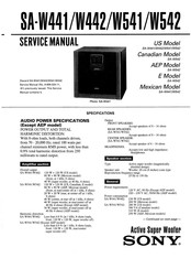 Sony SA-W542 Service Manual