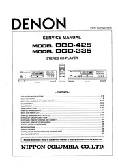 Denon DCD-425 Service Manual