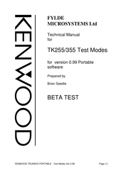 Kenwood TK255 Technical Manual
