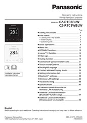 Panasonic CZ-RTC6WBLW Operating Instructions Manual