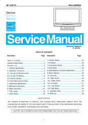 RCA L26WD23 Service Manual