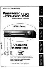 Panasonic Omnivision PV-8661 Operating Instructions Manual