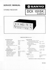 Sanyo DCX 1515K Service Manual