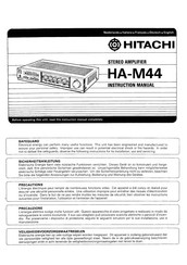 Hitachi HA-M44 Instruction Manual