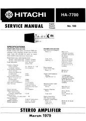 Hitachi HA-7700 Service Manual