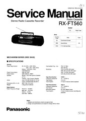 Panasonic RX-FT560 Service Manual