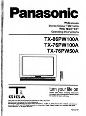 Panasonic TX-86PW100A Operating Instructions Manual
