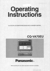 Panasonic CQVA70EU - CAR AUDIO/VIDEO SYS Operating Instructions Manual