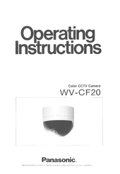 Panasonic WV-CF20 Operating Instructions Manual