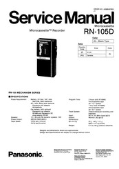 Panasonic RN-105D Service Manual
