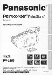 Panasonic Palmcorder Palmsight PV-L559 Operating Instructions Manual