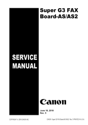 Canon Super G3 FAX Board-AS Service Manual
