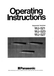 Panasonic WJ-527 Operating Instructions Manual