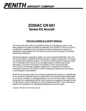 Zenith ZODIAC CH 601 Series Manual