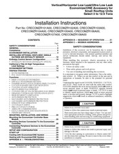 Carrier CRECOMZR101A00 Installation Instructions Manual