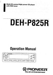 Pioneer DEH-P825R Operation Manual