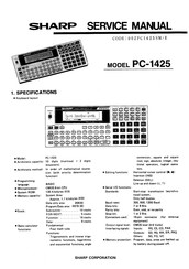 Sharp PC-1425 Service Manual