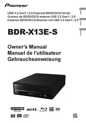 Pioneer BDR-X13E-S Owner's Manual