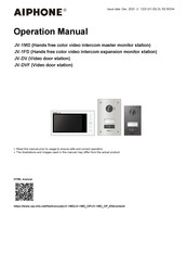 Aiphone JV-1MD Operation Manual