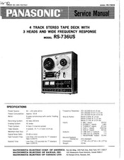 Panasonic RS-736US Service Manual
