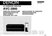 Denon AVC-2800 Operating Instructions Manual