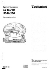 Technics SC-EH750 Operating Instructions Manual