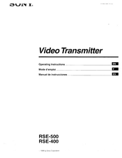 Sony RSE-400 Operating Instructions Manual