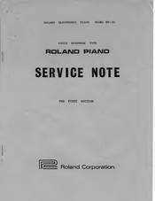 Roland EP-30 Service Note