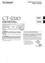 Pioneer CT-S320 Operating Instructions Manual