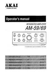 Akai AM-59 Operator's Manual