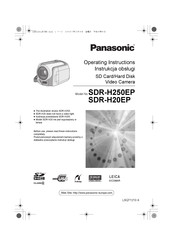 Panasonic SDR-H250EP Operating Instructions Manual