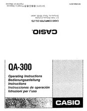 Casio QA-300 Operating Instructions Manual