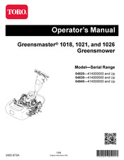 Toro Greensmaster 1018 Operator's Manual