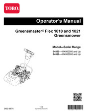 Toro Greensmaster Flex 1021 Operator's Manual
