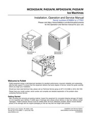 Follett P425A/W Installation, Operation And Service Manual