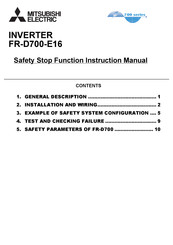 Mitsubishi Electric FR-D700-E16 Instruction Manual