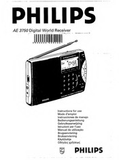 Philips AE 3750 Instructions For Use Manual