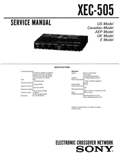 Sony XEC-505 Service Manual