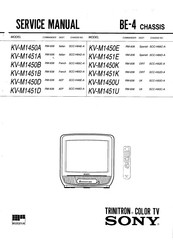 Sony TRINITRON KV-M1450A Service Manual