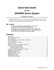 Intel AD450NX Quick Start Manual