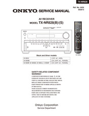 Onkyo TX-NR828 Service Manual