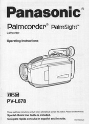Panasonic Palmcorder PV-L678 Operating Instructions Manual