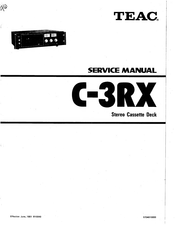 Teac C-3RX Service Manual