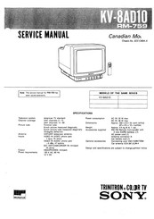 Sony Trinitron KV-8AD10 Service Manual