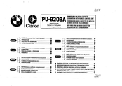 BMW Clarion PU-9203A Owner's Manual