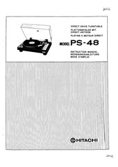 Hitachi PS-48 Instruction Manual